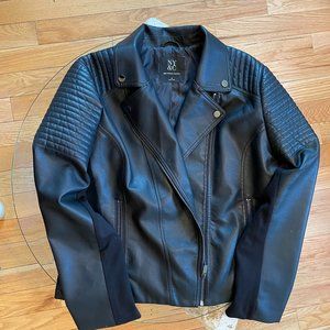 NY&Co Faux-Leather Asymmetrical Moto Jacket- XL